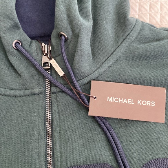 Michael Kors green zippered hoodie NWT - Picture 5 of 6